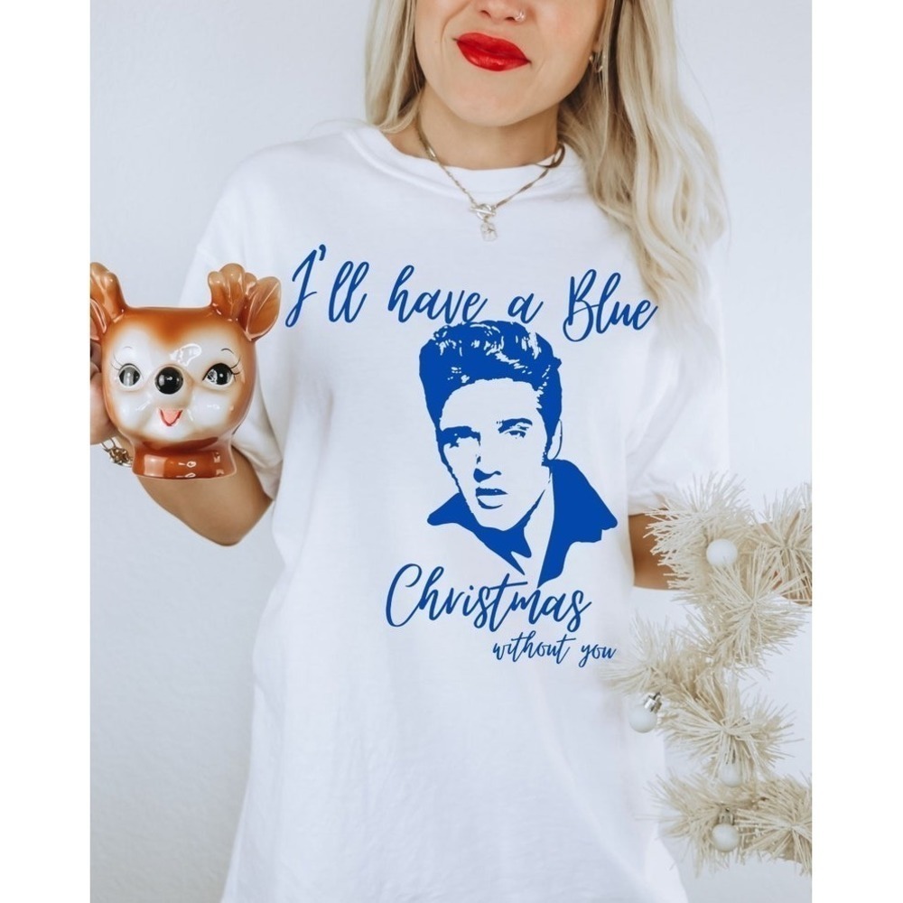 Christmas Elvis Tshirt  Christmas Shirt  Christmas Tee